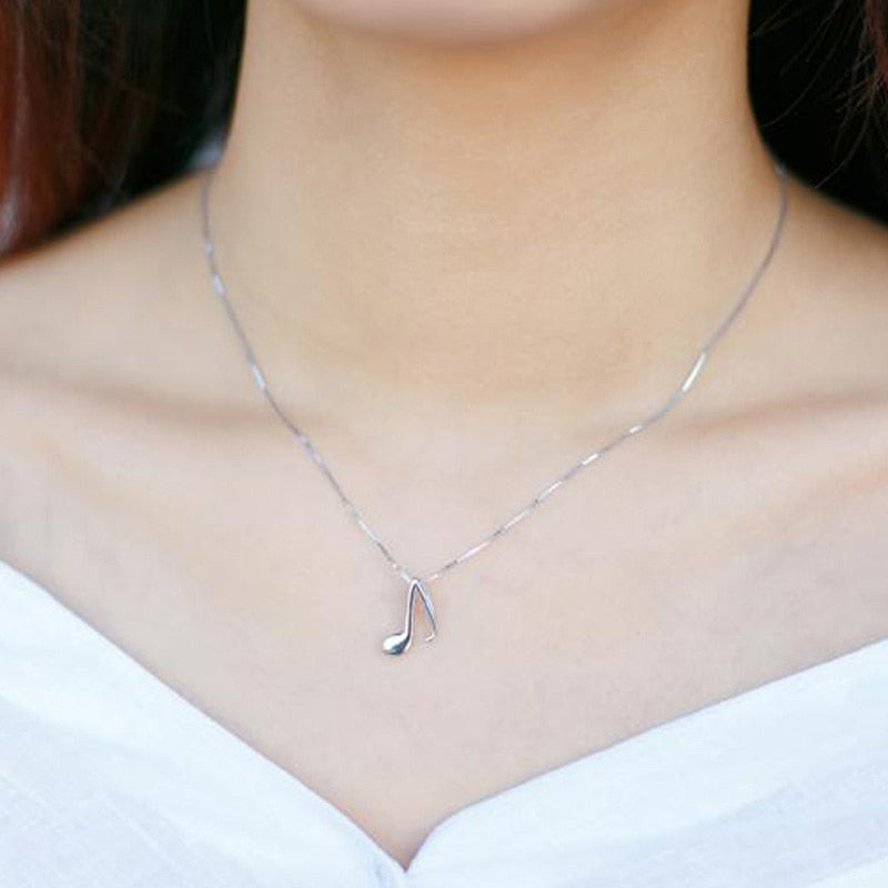 Free - Music Notes Silver Necklace