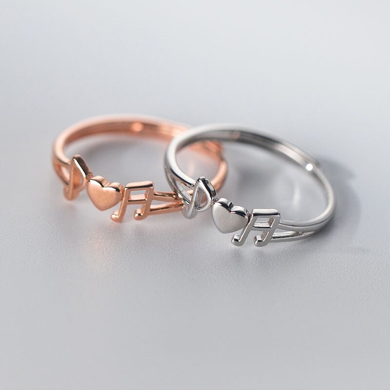 Music Note Love Adjustable Ring