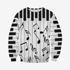 Music Piano Keys B&W Hoodie/Sweatshirt