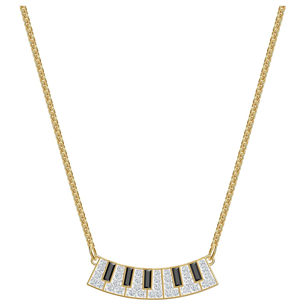 Elegant Piano Keys Pendant Necklace