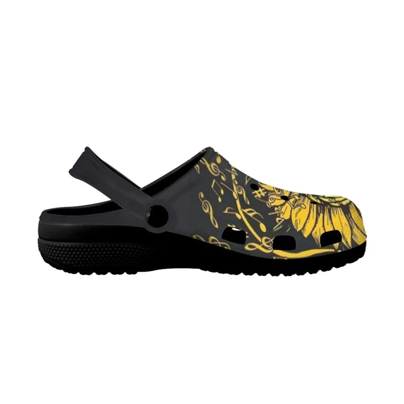 Sunflower Music Note Slippers