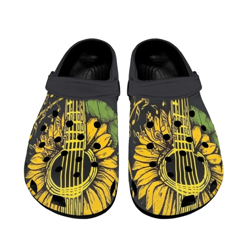 Sunflower Music Note Slippers
