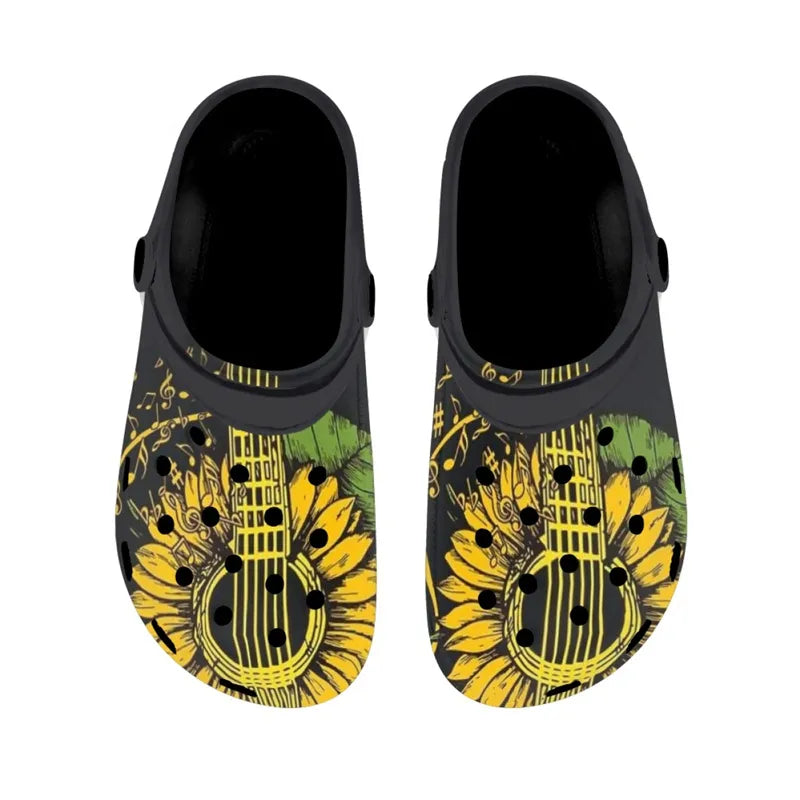 Sunflower Music Note Slippers