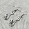 Silver Saxophone Earrings