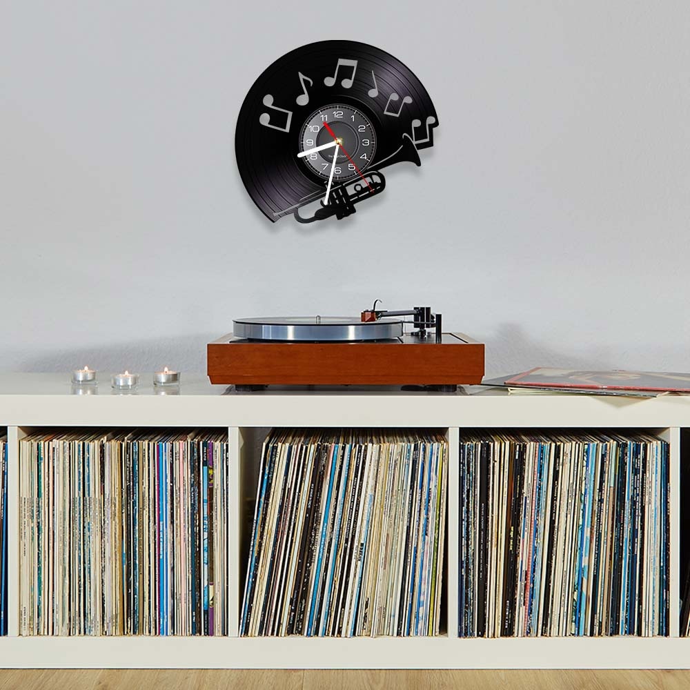 LED Trumpet Illuminated Wall Clock