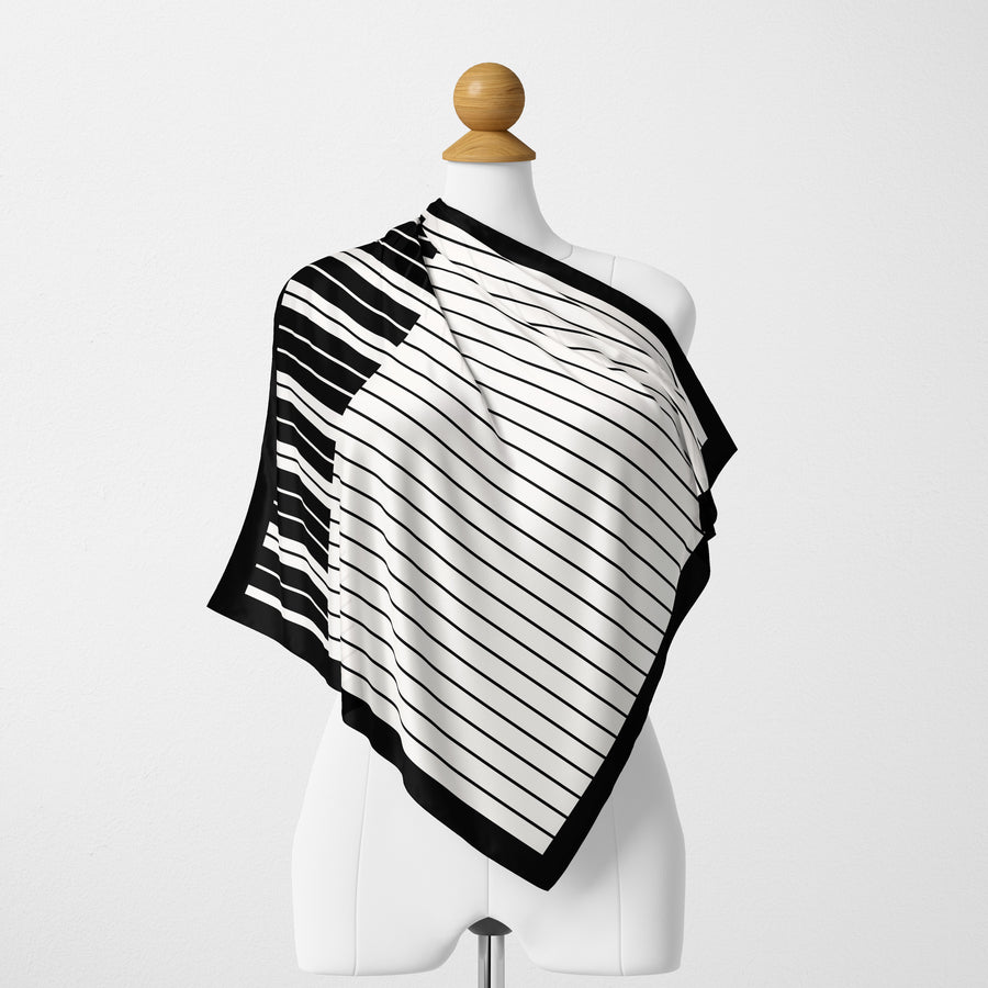 Piano Keyboard Silk Scarf