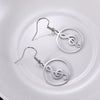 Music In Circle Earrings