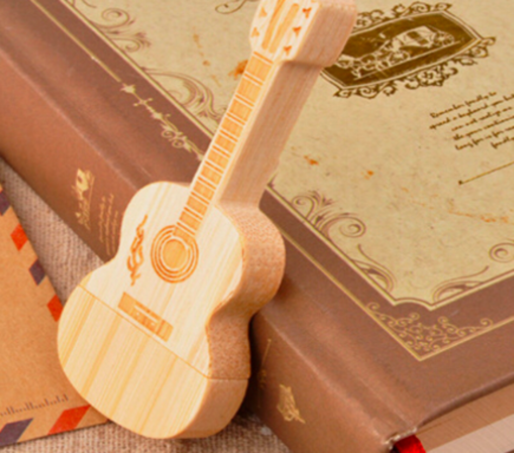 Wooden Guitar Flash Drive