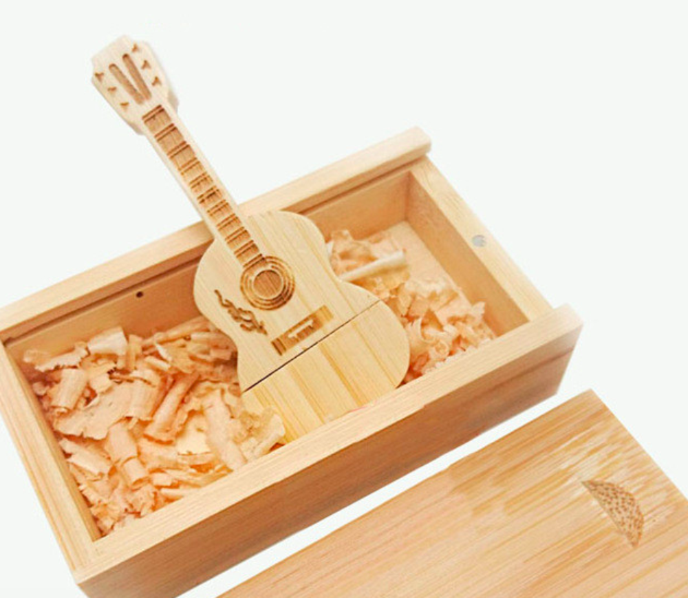 Wooden Guitar Flash Drive