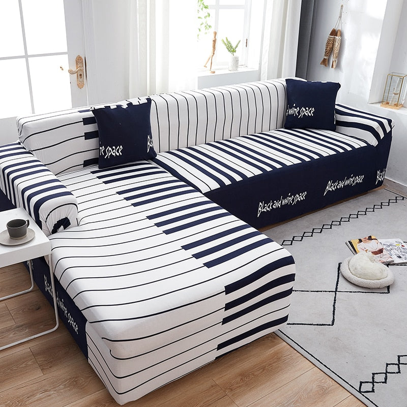 Piano Keys Sectional Sofa Cover