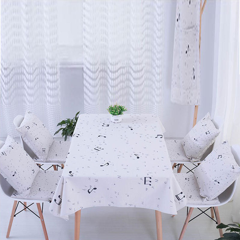 Music Symbols Linen Tablecloth
