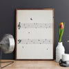 Sheet Music with Birds Canvas Art