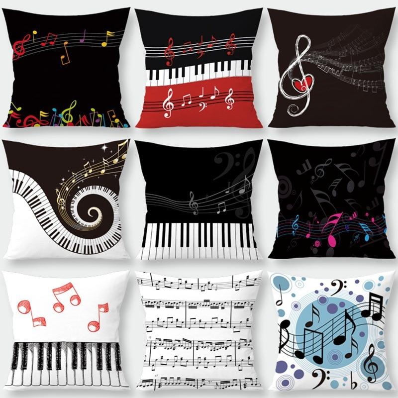Modern Music Notes Pillowcase