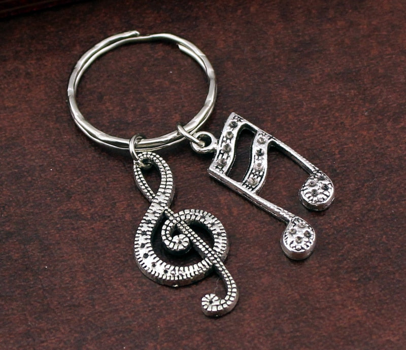 Music Note Treble Clef Keychain