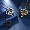 Heart Music Note Pendant