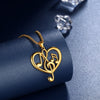 Heart Music Note Pendant