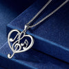 Heart Music Note Pendant