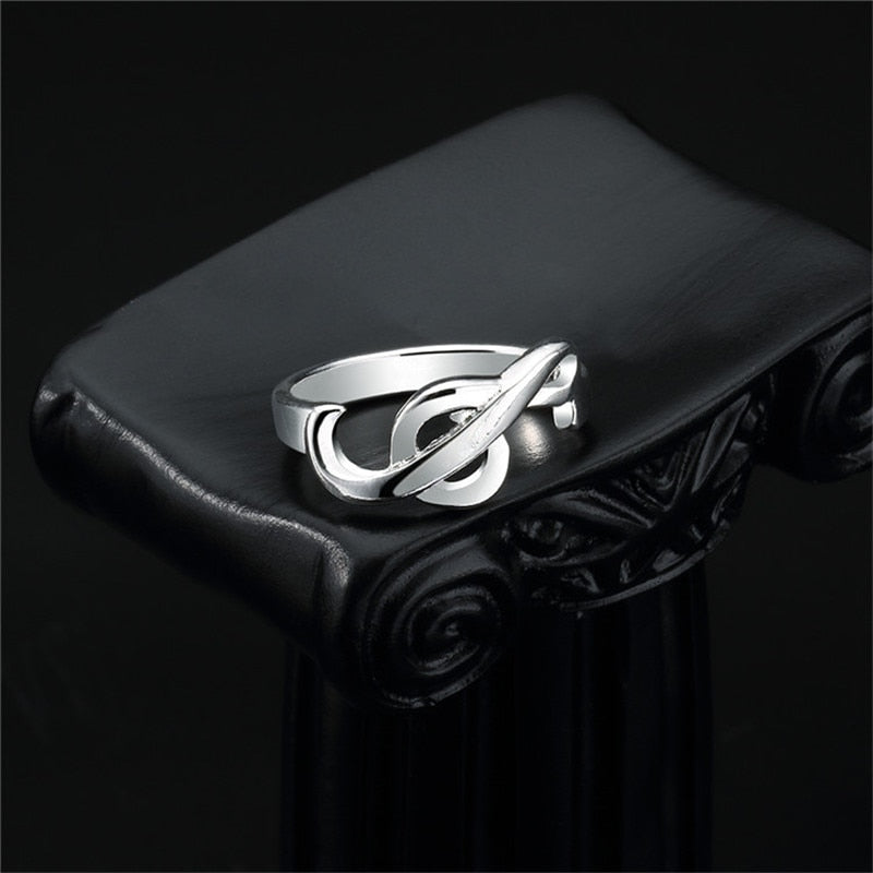 Silver Treble Clef Ring