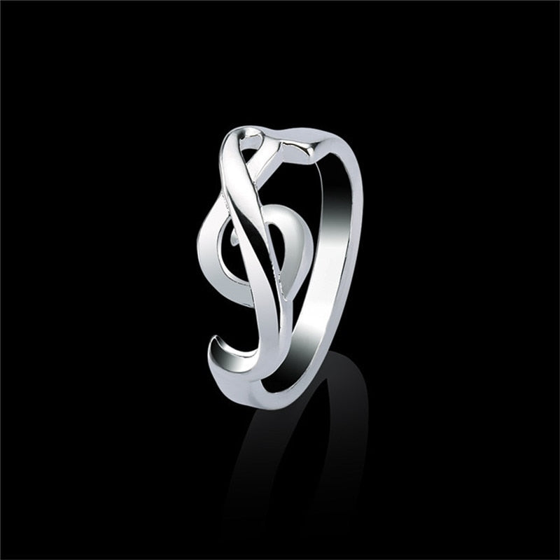 Silver Treble Clef Ring