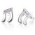 Purple Rhinestone Music Notes Earrings