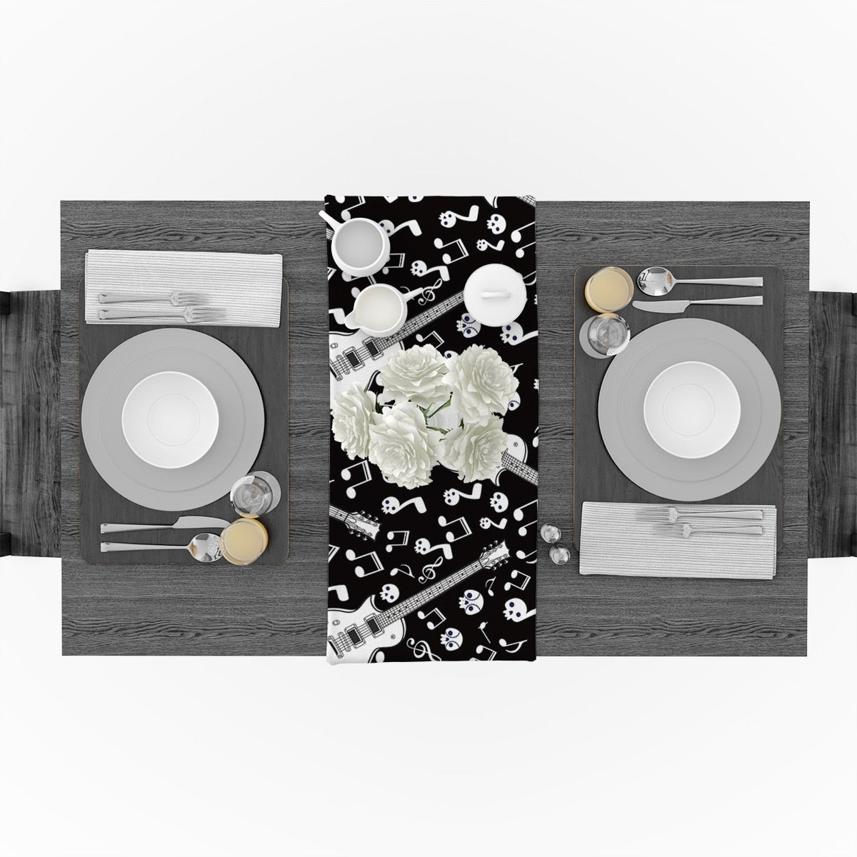 Black Music Guitar Table Runner