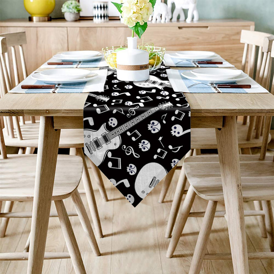 Black Music Guitar Table Runner