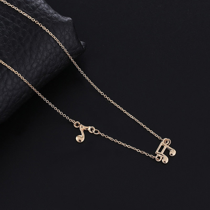 Music Notes Earrings & Necklace Set