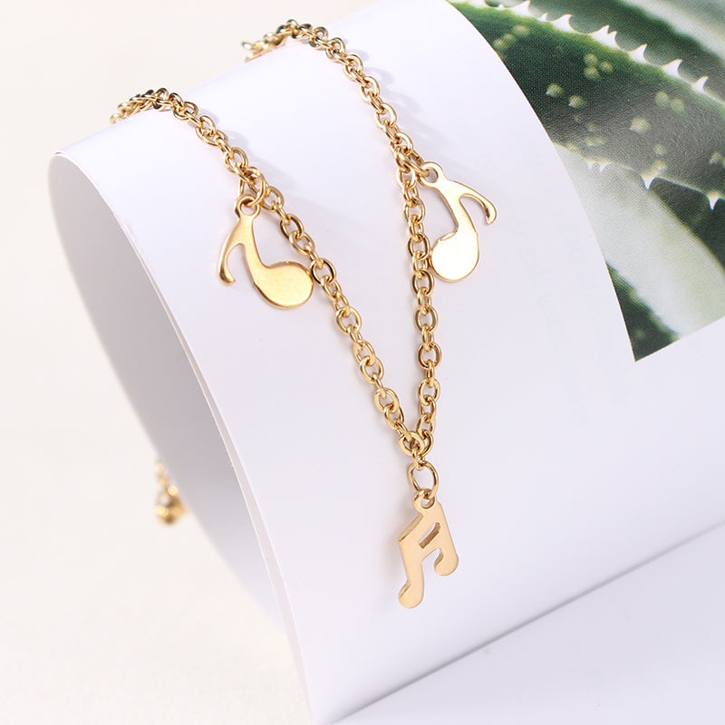 Free - Gold Music Notes Anklet