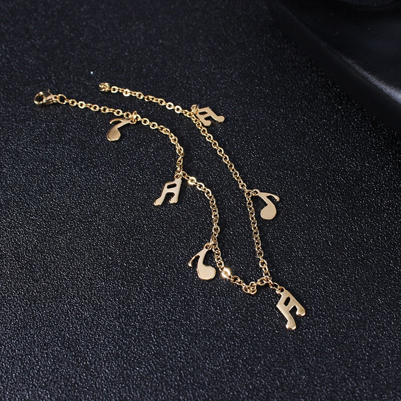 Free - Gold Music Notes Anklet