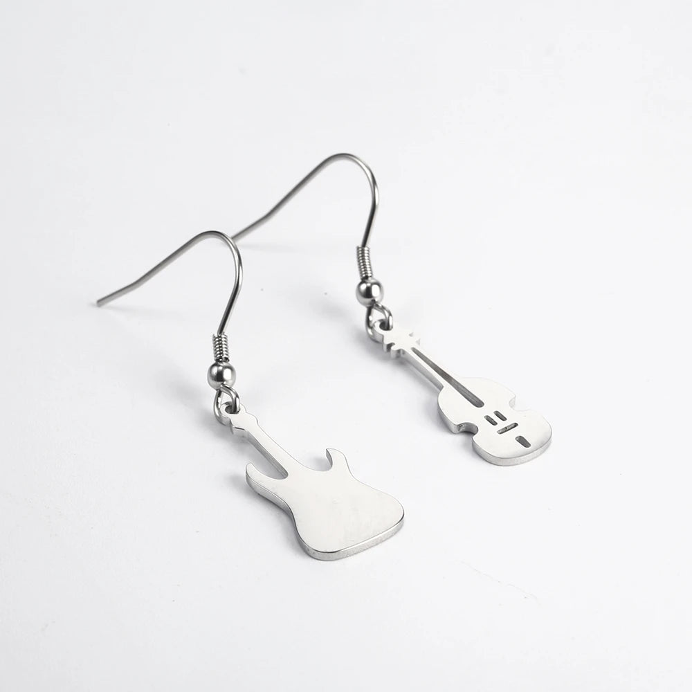 Violin & Guitar Asymmetric Earrings