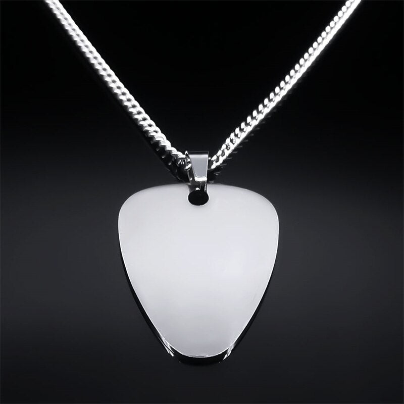 Electric Guitar Pick Pendant Necklace
