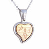 Heart Dull Polish Music Notes Necklace