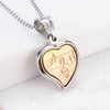 Heart Dull Polish Music Notes Necklace