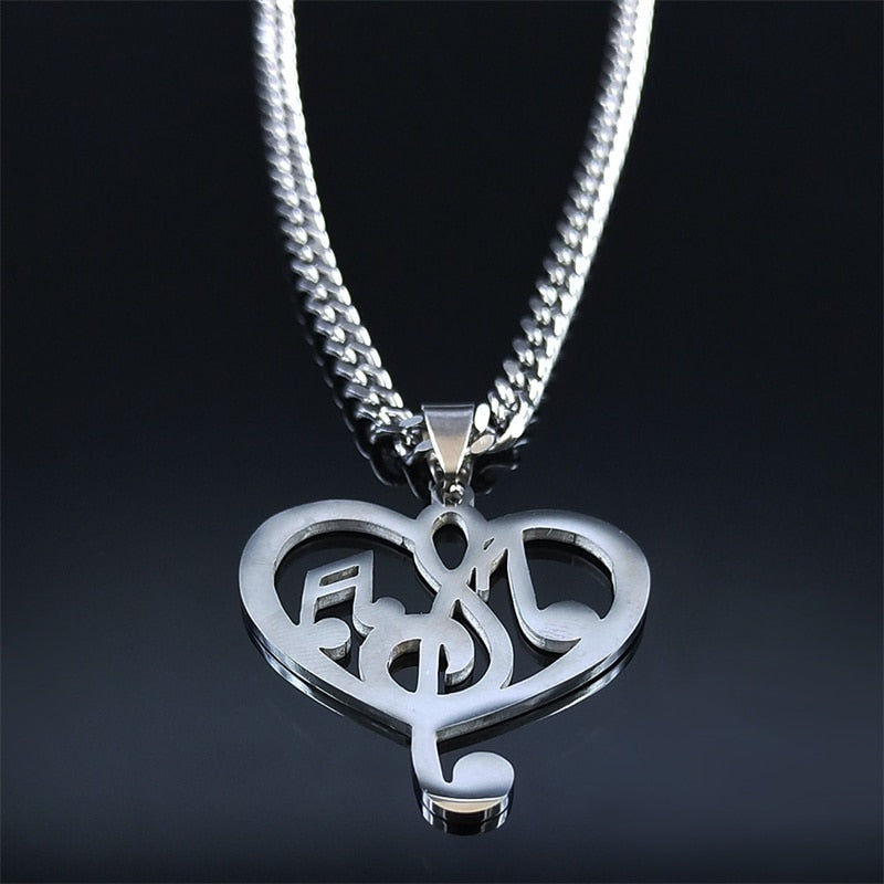 Music In Heart Hollow Necklace