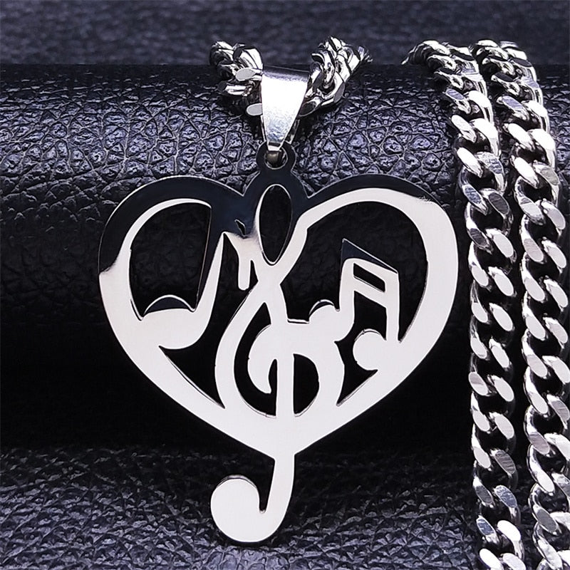 Music In Heart Hollow Necklace