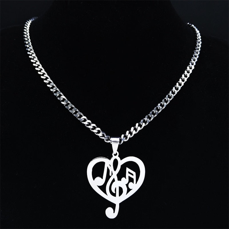 Music In Heart Hollow Necklace