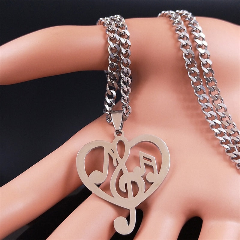 Music In Heart Hollow Necklace