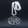Round Silver Music Necklace