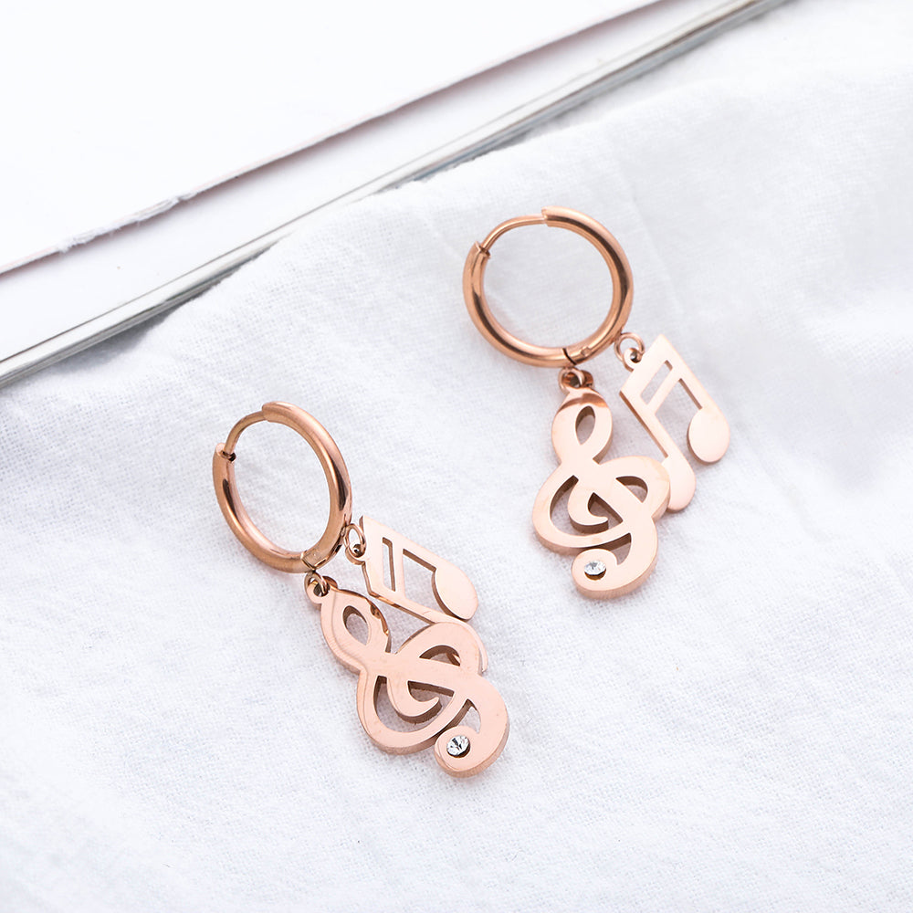 Creative Music Notes Hoop Earrings