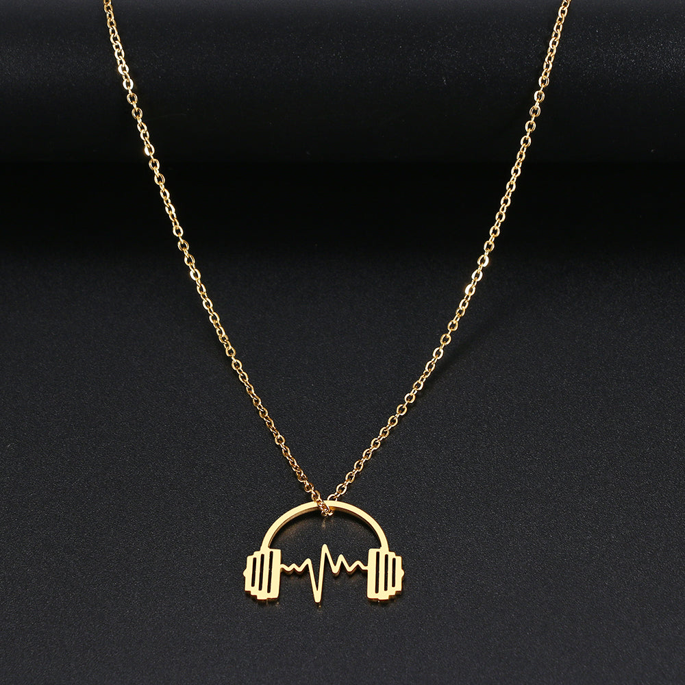 Headphone Music Wave Necklace