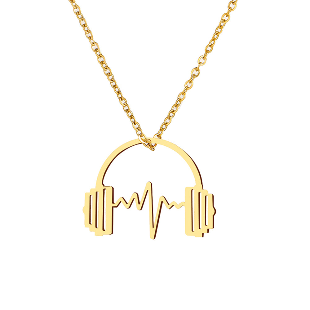 Headphone Music Wave Necklace