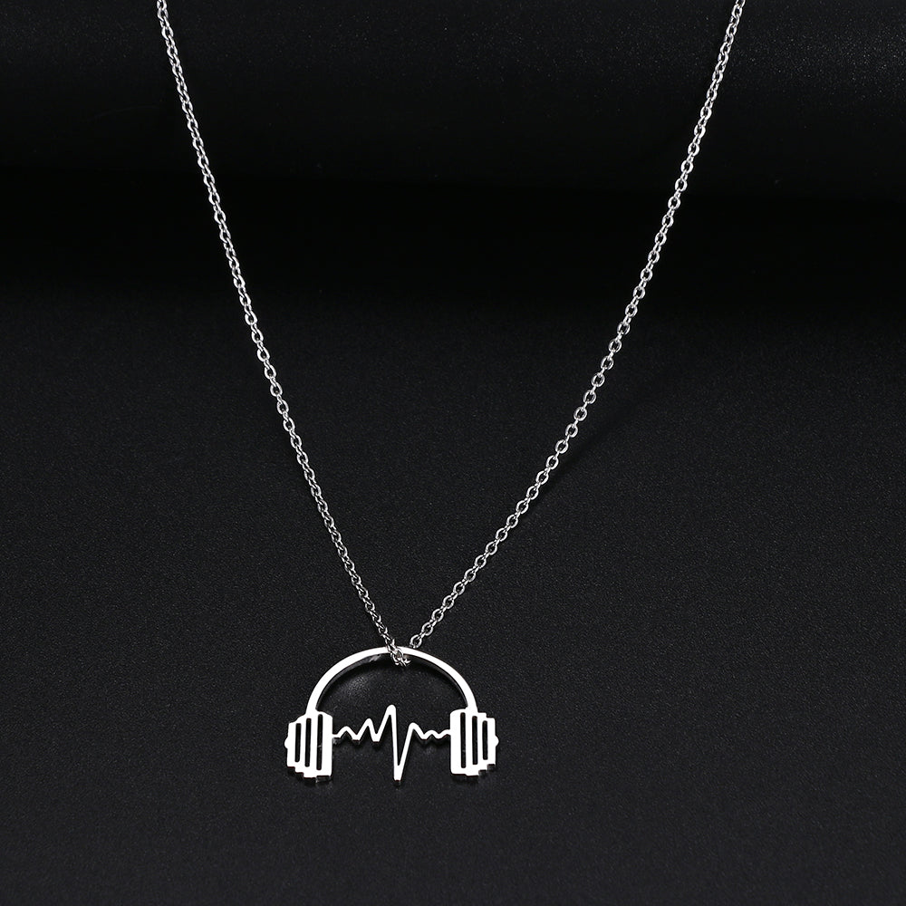 Headphone Music Wave Necklace