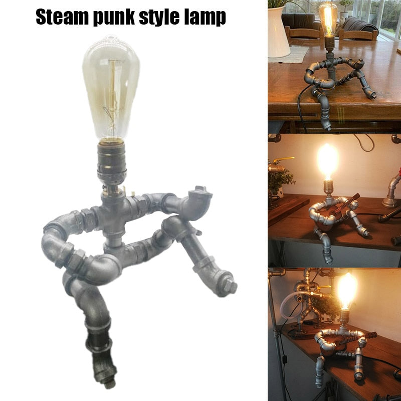 Steampunk Light Bulb Guitar Lamp