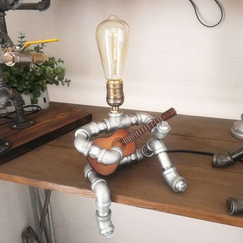Steampunk Light Bulb Guitar Lamp