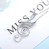 Music Notes Wing Design Necklace