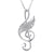 Music Notes Wing Design Necklace