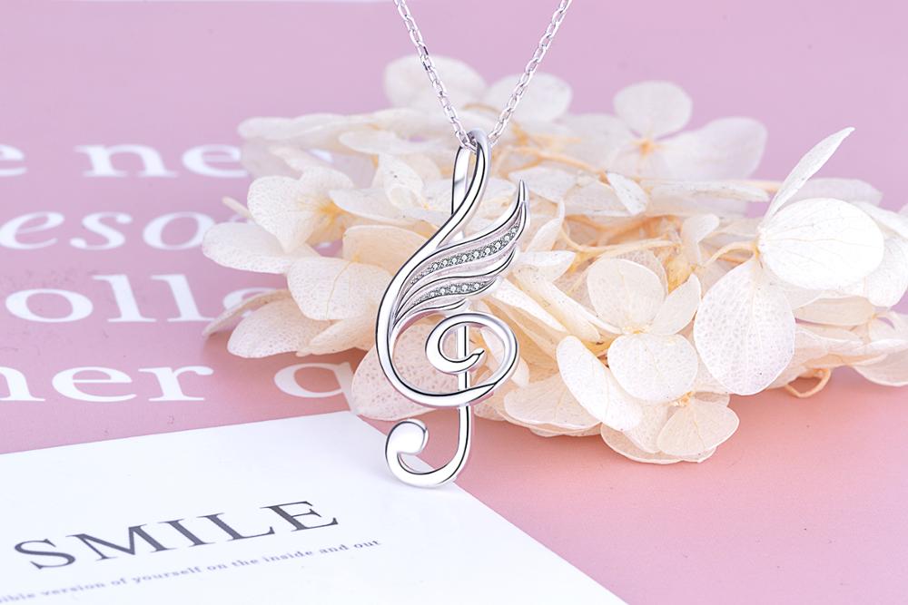 Music Notes Wing Design Necklace