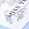 925 Sterling Silver Music Notes Earrings - { shop_name }} - Review