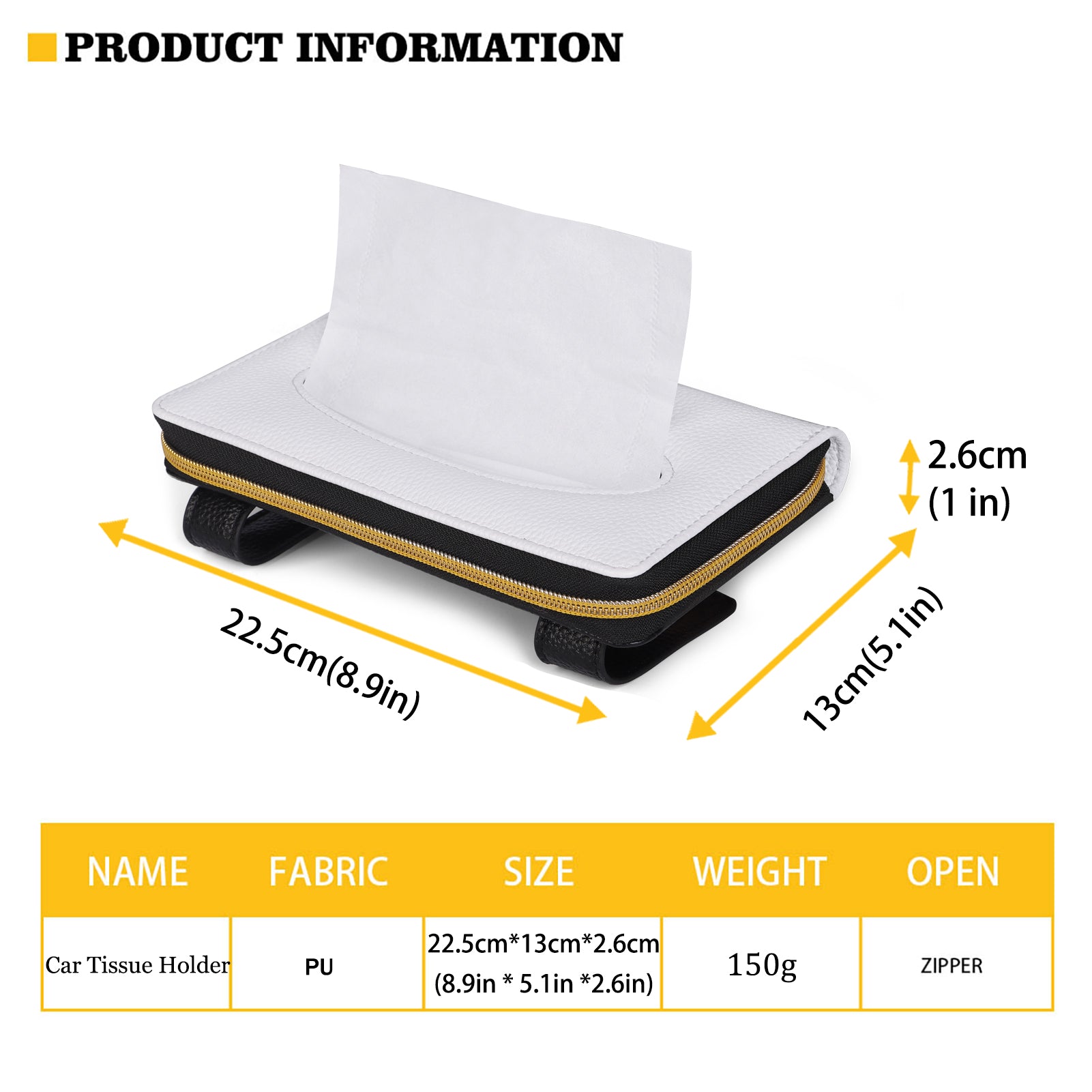 Piano Sunflower Car Tissue Holder