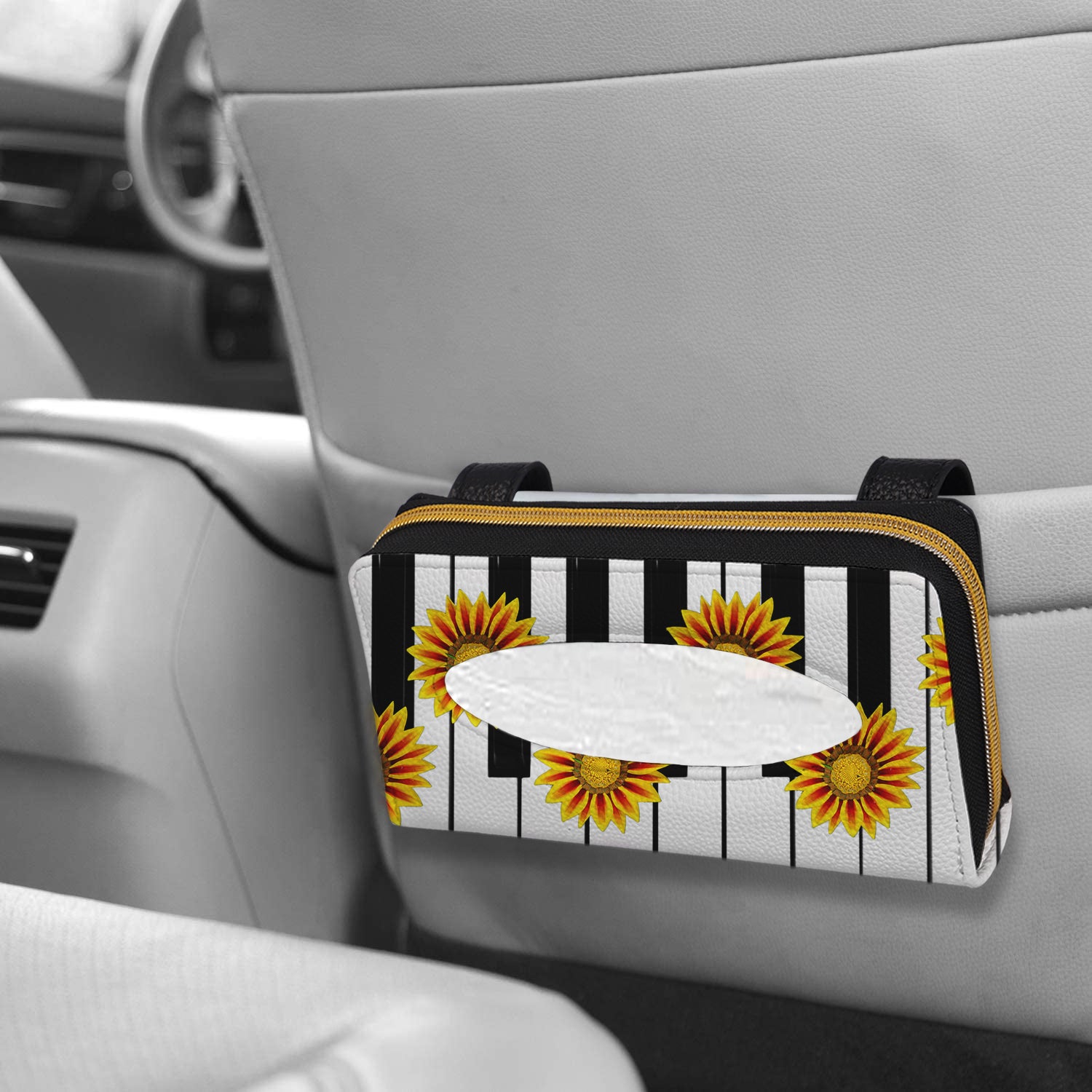 Piano Sunflower Car Tissue Holder